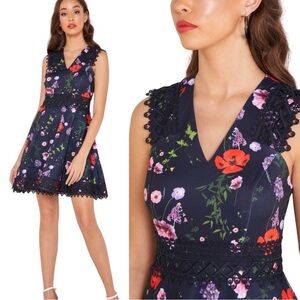 Ted Baker Hedgerow V-Neck Mayo Skater Dress